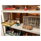 shelf of hardware bin and organizer, utensil