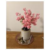 crock jug, glass cutting board, can opener