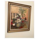 framed painting by D. CLOPPER  dining room
