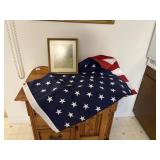 4 ft. x 6  ft. AMERICAN FLAG new,and cottage frame