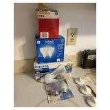 light bulbs, various sizes and shapes  kitchen