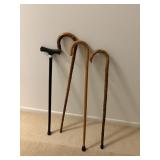 4 canes,   entry way closet