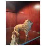 brass lion  5' x 3.5'   living room