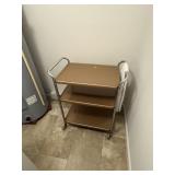 metal kitchen cart, 3 shelves, 28'x16'x32'tall