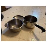 REVERE sauce pan, double boiler pan and lid