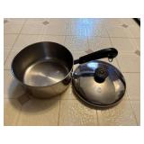 REVERE sauce pan, lid   7.25' x 3.5'