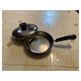 REVERE 6.25' skillet, copper bottom with lid