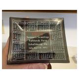 1972 CALENDAR glass trinket dish, from