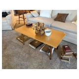 wood coffee table 20'x 42'x 18'tall