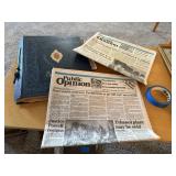 scrapbook, 1907 trolley car in chambersburg, 1931