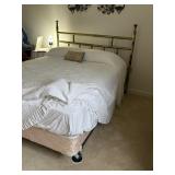 metal head board, full size frame.