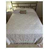 chenelle full  bedspread white and throw pillow