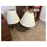 2 matching table lamps, with eagles,