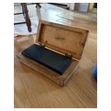 sharpening stone in wood box