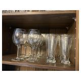 6 wine glasses , 6 drinking glasses   kitchen