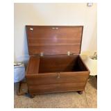 chest, with key, 36.5'x 19.25'x 23', hinges