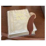 HOLY BIBLE,and weighted book mark with