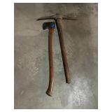double sided pick and ax both long handled