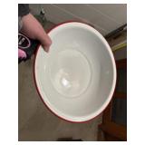 red rimmed galvanized wash basin   garage