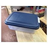 storage tote with hinged lid 16' x 10.5' x 5.5'