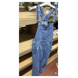 womens large jean bibs,37' waist,x 30'