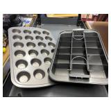 divided brown & mini muffin pan heavy nice pans
