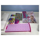 friendship bracelet making kit, beads, colored