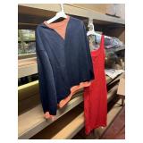 womens small sweat shirt and red dress