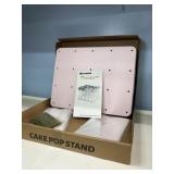 20 hole pink cake pop stand w/ 100 sticks,