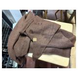 YAKEE shawl, soft, cozy fleece brown,