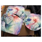 barh set, shower curtain, toilet seat cover,