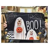 Halloween Door mat Ghost Dog