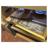 metal eiffel tower, framed country print