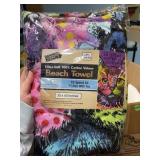 Colorful Cat Beach Towel 30x60'