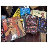 6 books, BBQ recipes, hummel art II, novel