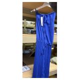 womens small blue dress with belt pleated