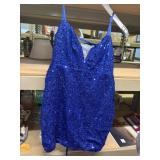 womens medium sparkly blue top