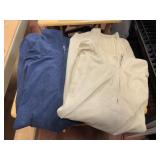 (2) 4xl long sleeve corduroy shirt blue & beige