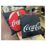 2 COCA COLA throw pillows 16' square