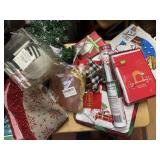 apron, tree/ skirt, pot holders, ribbons, tree