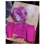 2 womens pink corsets large  costume type