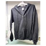HANES medium black zippered hoodie