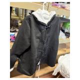3xl womens jacket with hood , sherpa lined
