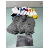 14 pr kids socks medium 9-2.5 (7gray/ 7white)