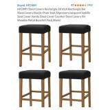12 black rectangular bar stool cloth covers,