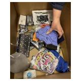 womens clothing medium/Large and box of misc.