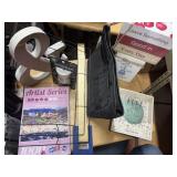 metal frame, wood signs, puzzle, power bank