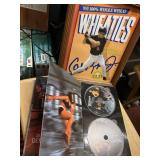 12 insanity dvd work out book, wheaties framed
