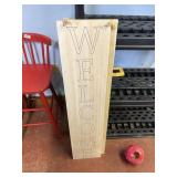 Paintable Welcome Sign 9.5' x 42' w/ rope hanger