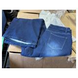 FLEECE LINED womens xlarge blue jeans 35'waist